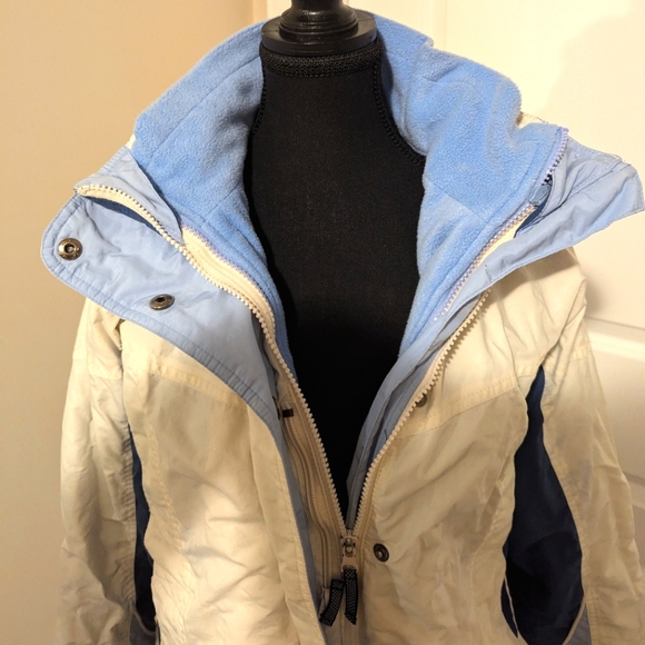 REITMANS | 3 in 1 winter ski, snow jacket coat blue and cream, fleece, small - Picture 4 of 4